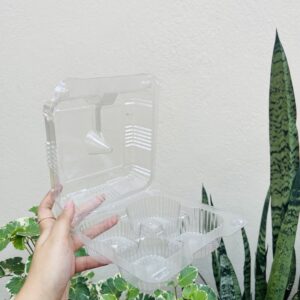 4 CAVITY PVC CUPCAKE BOX- PACK OF 10PCS