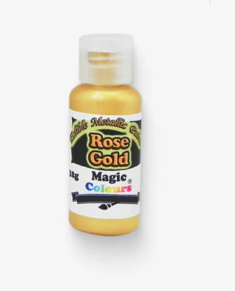 MAGIC COLOURS EDIBLE METALLIC PAINT ROSE GOLD -32G