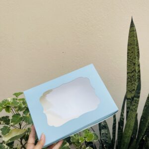 6 BROWNIE BOX- BLUE( SIZE-8.5*6*1.5)