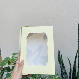 6 BROWNIE BOX- PASTEL YELLOW( SIZE-8.5*6*1.5)