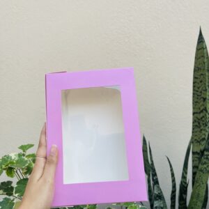 6 BROWNIE BOX- PINK ( SIZE-8.5*6*1.5)