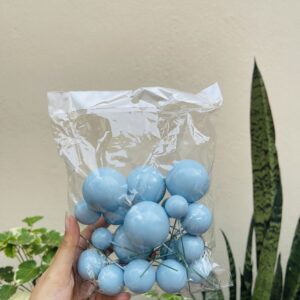 BLUE FAUX BALL - PACK OF 20PCS