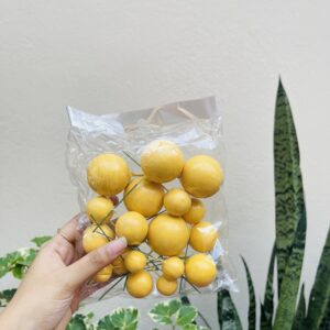 YELLOW FAUX BALL - PACK OF 20PCS