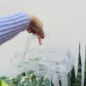 6 CUPCAKE HOLDER WITH HANDLE- pack of 10pcs
