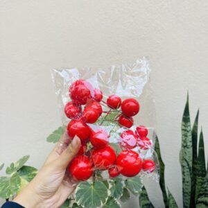 RED FAUX BALL-PACK OF 20pcs