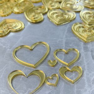 ACRYLIC HEARTS- PACK OF 24PCS