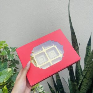 12 CAVITY CHOCOLATE BOX RED- pack of 10pcs