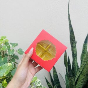 4 CAVITY CHOCOLATE BOX RED- pack of 10pcs