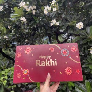 RAKHI FOIL PRINT BOX 12/7/1.5”- pack of 5pcs