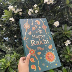RAKHI FOIL PRINT BOX 12/7/1.5”- pack of 5pcs