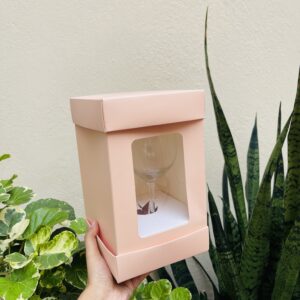 WINE/ CONE BOX PINK- pack of 10 pcs