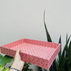 MDF FESTIVE TRAY ( 14/10/2”)- pack of 5pcs