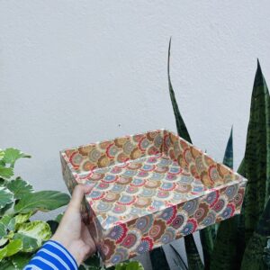 FESTIVE TRAY (10/10/3”)- pack of 2pcs