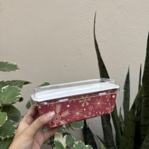 250G LOAF LINER WITH LID- pack of 10pcs ( design given as per availability)