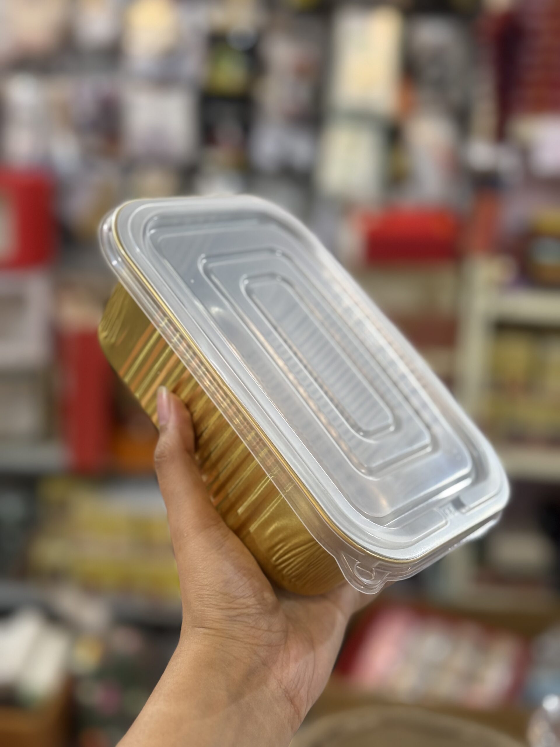 GOLDEN FOIL BAKE AND SERVE WITH LID (6/4/2.5”)- pack of 10pcs - Image 3