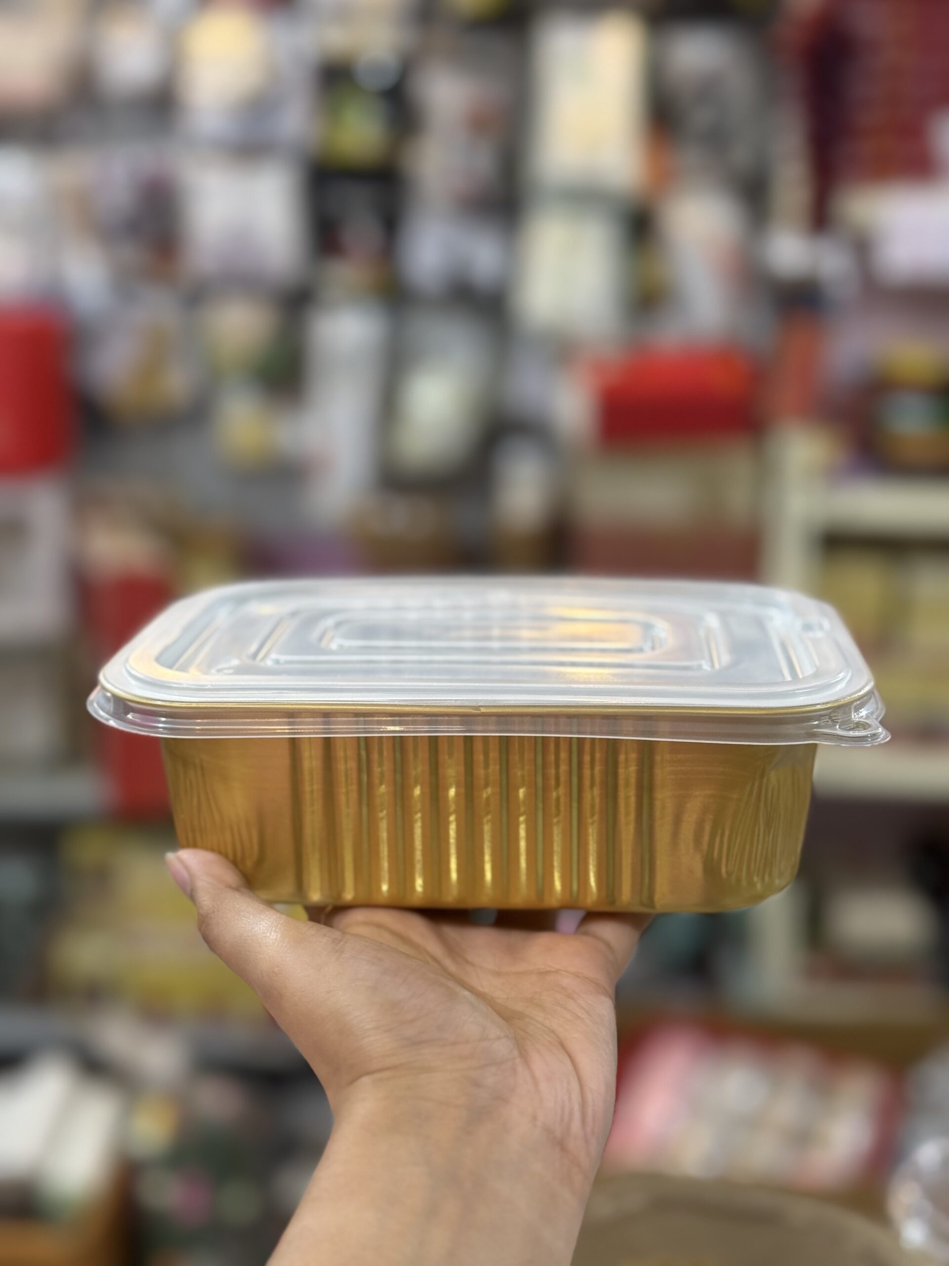 GOLDEN FOIL BAKE AND SERVE WITH LID (6/4/2.5”)- pack of 10pcs - Image 2