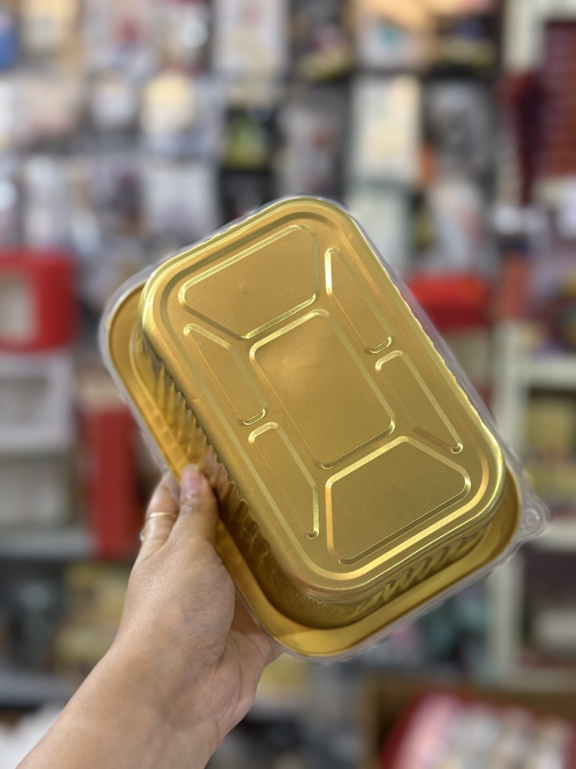 GOLDEN FOIL BAKE AND SERVE WITH LID (6/4/2.5”)- pack of 10pcs - Image 4