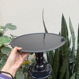 CAKE STAND PLASTIC BLACK