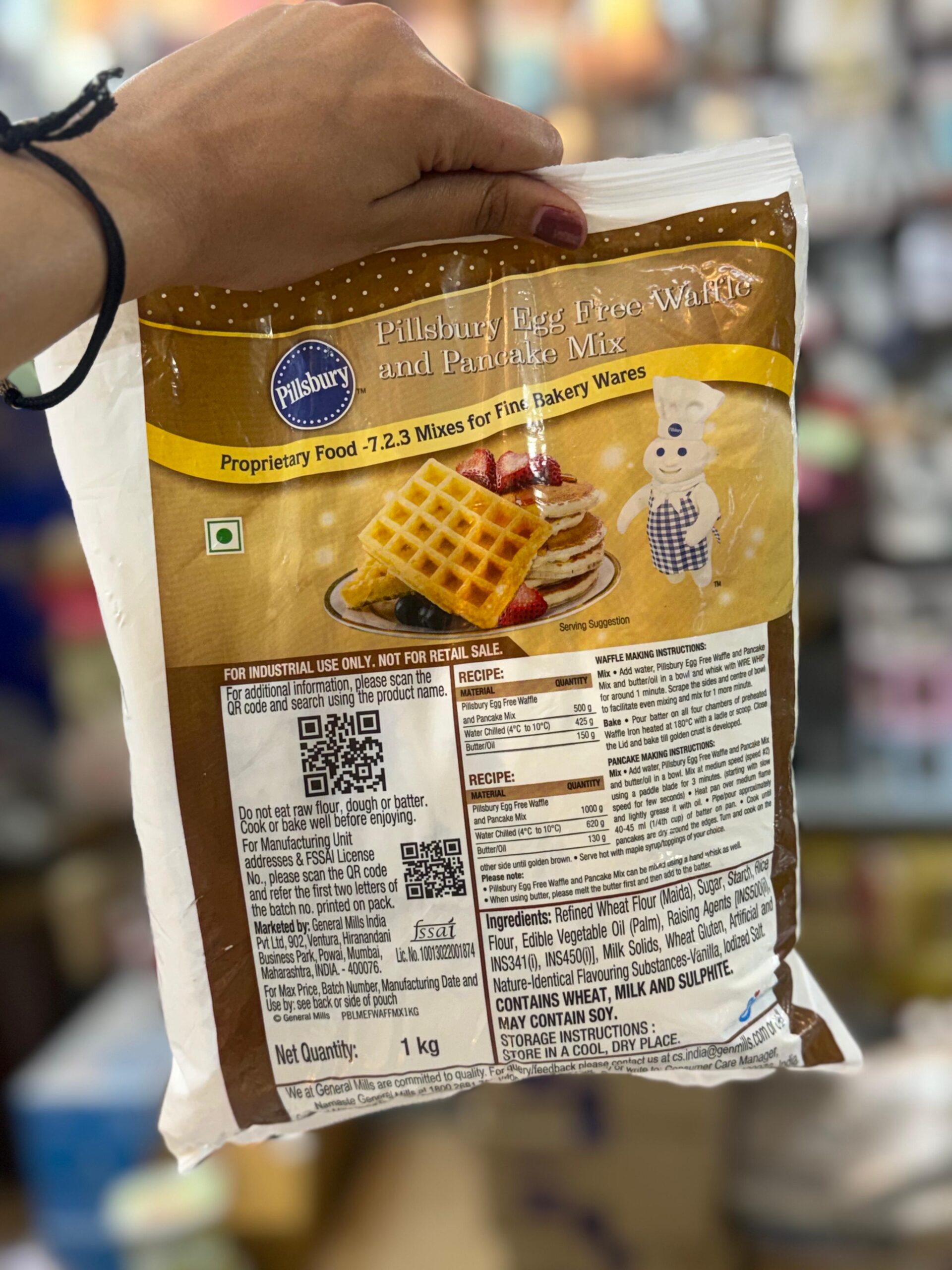 PILLSBURY EGG FREE WAFFLE AND PANCAKE MIX – 1KG PACK