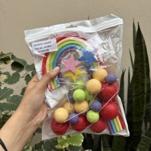 FAUX BALL WITH RAINBOW- design given as per availability