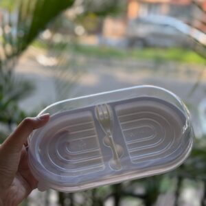 DIVISION DESSERT BOX WITH FORK - PACK OF 10 PCS