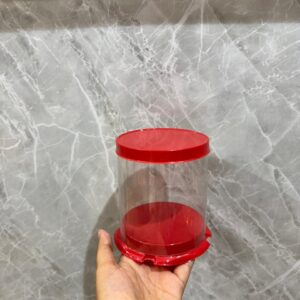 MINI TRANSPARENT BOX - RED(3.5/3.5/4") - PACK OF 10 PCS