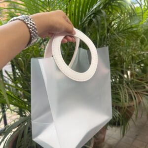 MATTE PVC BAGS (MEDIUM) - WHITE (8.5/8/4.5") - PACK OF 10 PCS