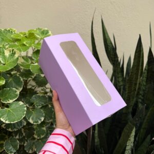 3 DONUT/ BOMBOLINI BOX - PURPLE (9/4/4") - PACK OF 10 PCS