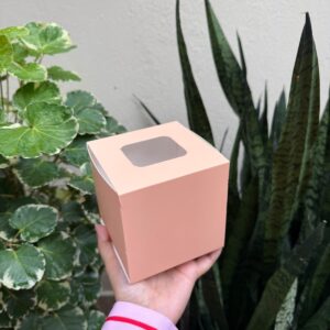 2 DONUT/ BOMBOLINI BOX - PINK (4/4/4") - PACK OF 10 PCS