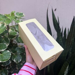 3 DONUT/ BOMBOLINI BOX - YELLOW (9/4/4") - PACK OF 10 PCS