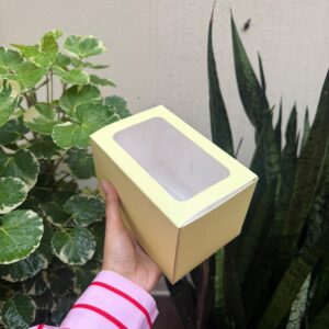 2 DONUT/ BOMBOLINI BOX - YELLOW (6/4/4") - PACK OF 10 PCS