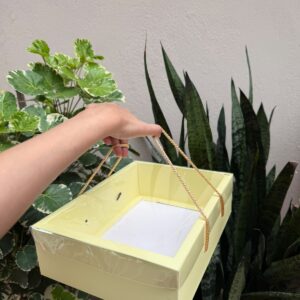 ROPE HAMPER BOX - YELLOW (11/8/3") - PACK OF 5 PCS