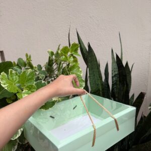 ROPE HAMPER BOX - GREEN (11/8/3") - PACK OF 5 PCS