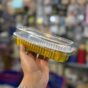 RECTANGLE GOLDEN FOIL CONTAINER - PACK OF 10 PCS