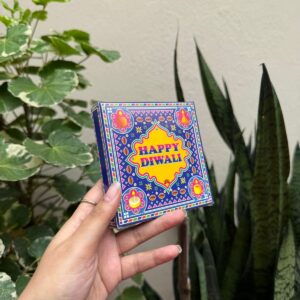 DIWALI SHAGUN BOX - BLUE (4/4/0.50") - PACK OF 10 PCS