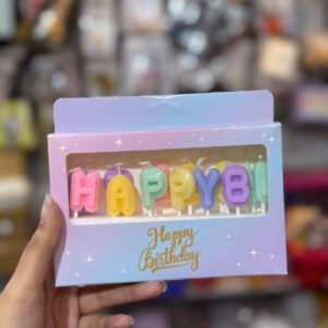 HAPPY BIRTHDAY MULTICOLOUR CANDLE-1pc