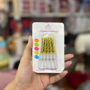 TWISTED GOLDEN CANDLE SMALL- 1PACK