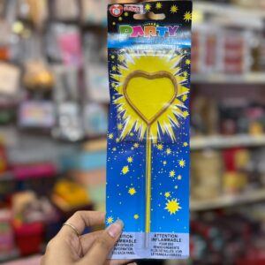 SPARKLE HEART/ STAR CANDLE- 1PC ( as per availability)