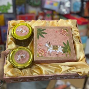 PREMIUM TRAY WITH 2 JARS AND PRINTED BOX (10/12/2.5")