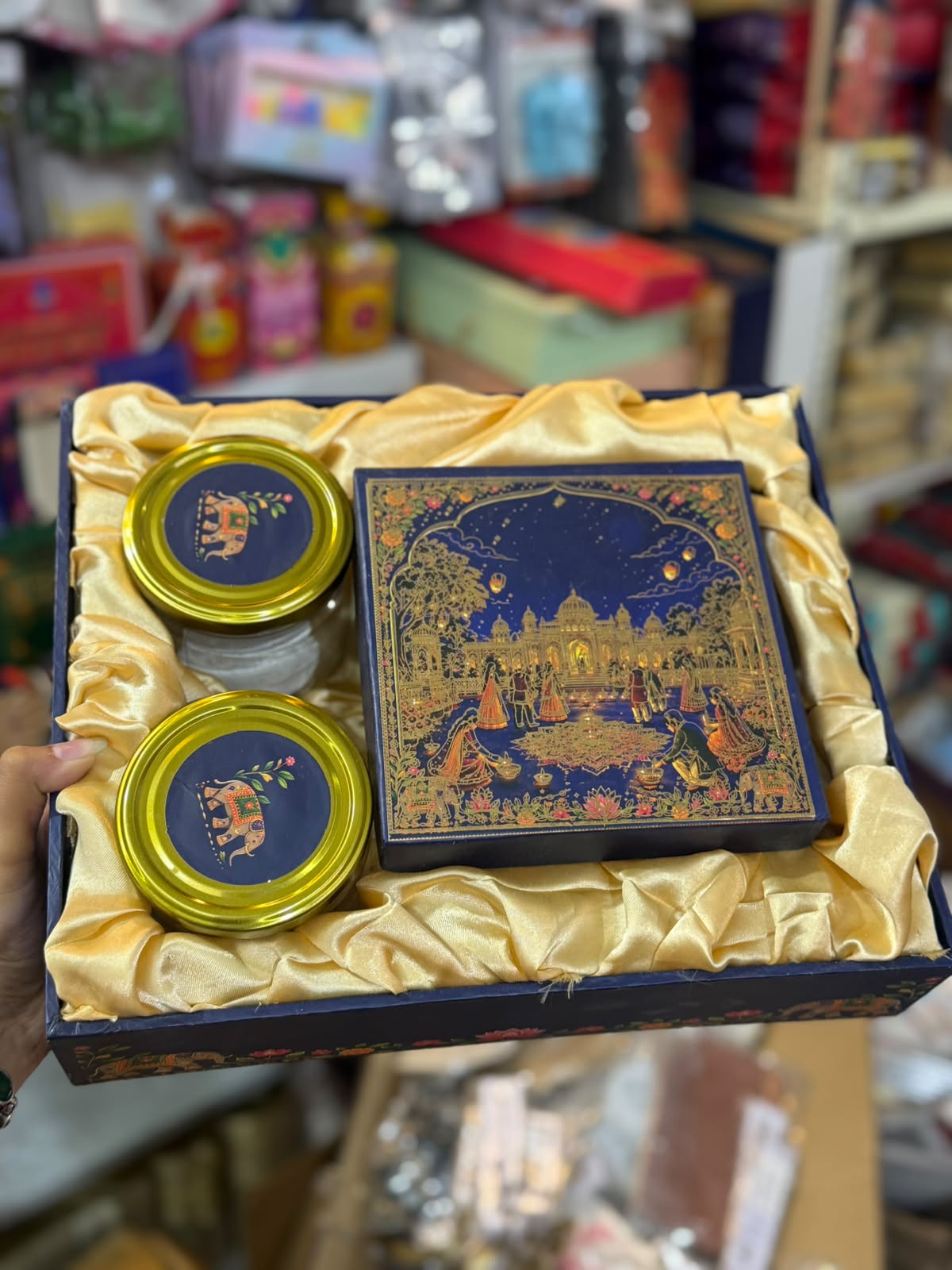 PREMIUM TRAY WITH 2 JARS AND PRINTED BOX (10/12/2.5″)