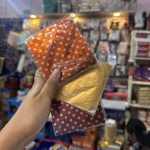 WRAPPING SHEET (3.5/3.5”) pack of 100pc approx- DESIGN GIVEN AS PER AVAILABILITY
